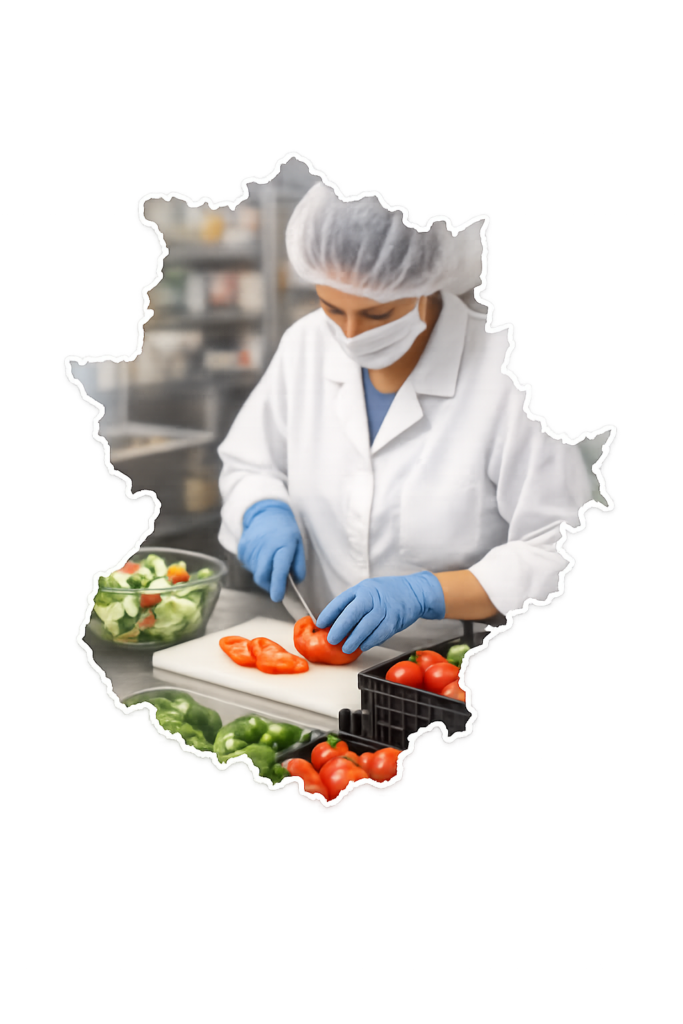 Manipulador de alimentos en Extremadura