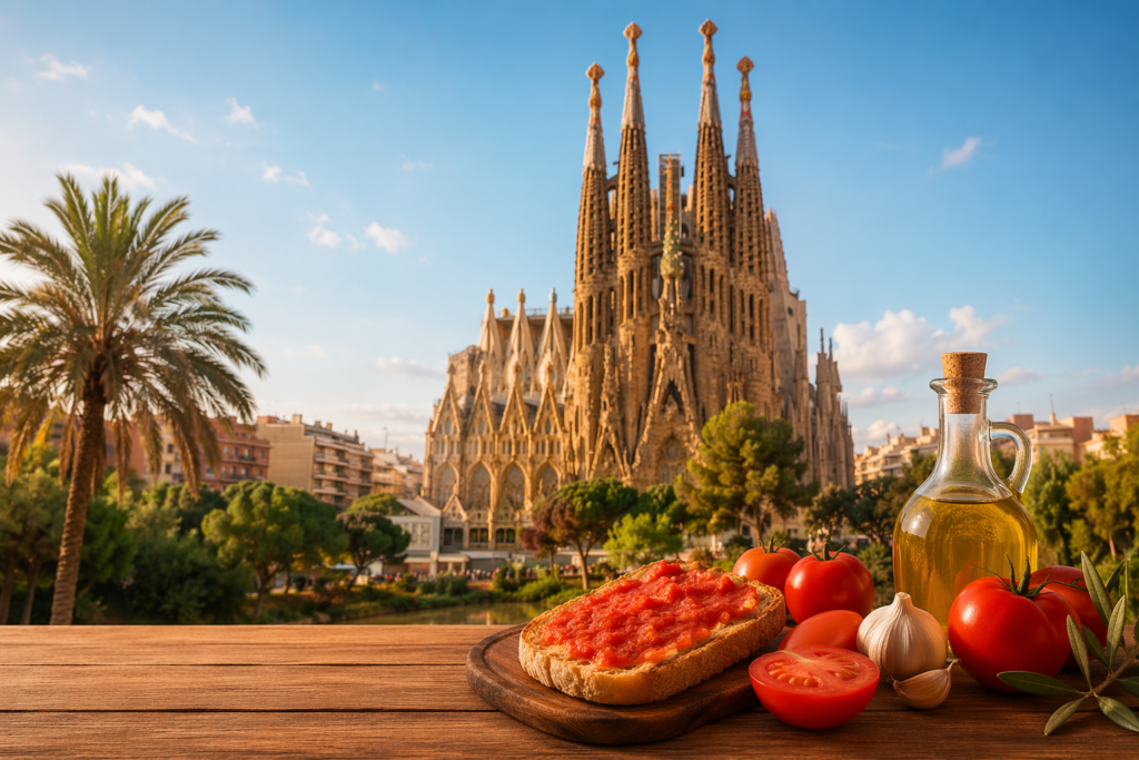 Sagrada Familia y comida típica cataluña