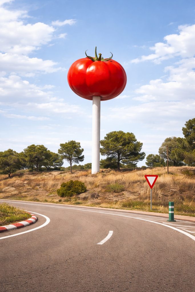 Imagen del tomate de la rotonda de miajadas